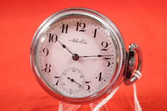 New York Standard watch co. "New Era USA" open face watch.Production date 1908, 7 jewels, serial