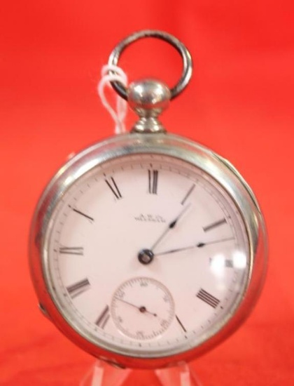American Waltham watch Co open face pocket watch,estimated production date 1881, 11 jewels, serial #