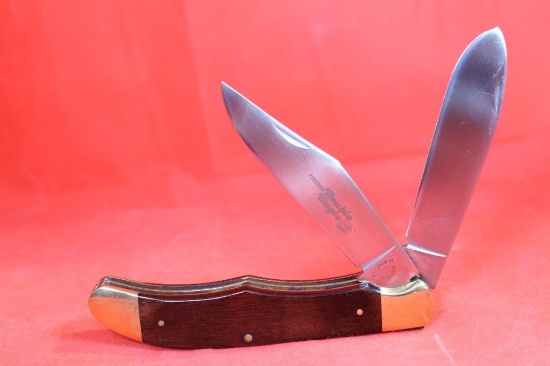 Imperial Frontier Double Eagle, two blade folding hunter. Both blades 4.0 inch long. Main blade has