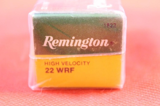 One box of Remington 22 WRF, not Win mag. New, count 50.