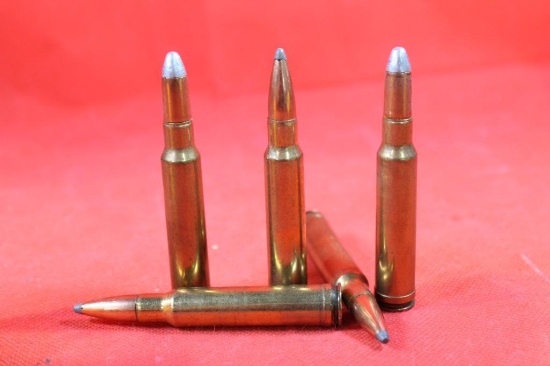 Two plastic ammo boxes of 338 Win Mag. Count 24.