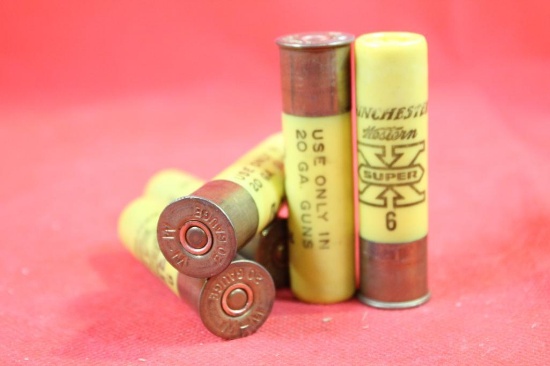 Three boxes of Winchester 20 ga 3" #6 shot, Count 75.