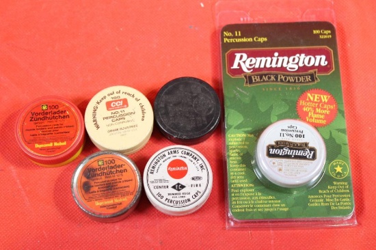 Six cans of #11 Percussion caps.