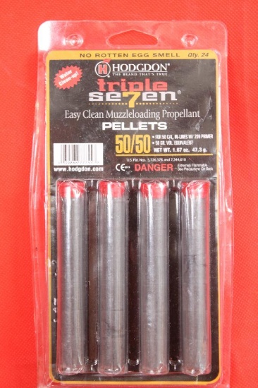 Hodgdon triple 7, 50 gr/50 cal black powder pellets. New. Will not ship, pick up only.