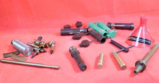 Bag of miscellaneous black powder shooting Accessories.