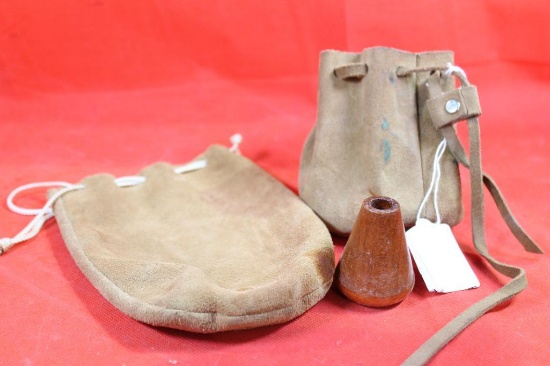 Two suede leather bags.