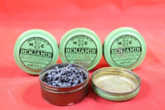 Four cans of Benjamin .177 pellets. New.