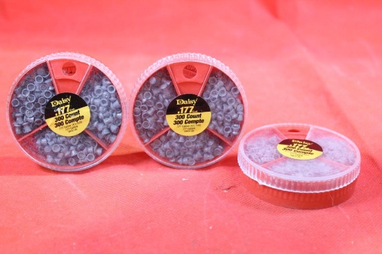 Three cans of Daisy air gun pellets. New.