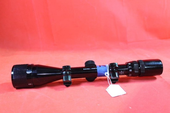 Bushnell Sportview 4-12x40 duplex rifle scope with rail mount rings. Like new.