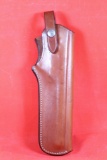 Bianchi #89 22 auto HS brown leather right handed belt holster with snap trigger loop. Used very