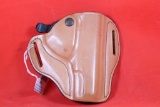 Bianchi #82 Lt brown leather right handed belt holster with trigger release for 1911. Like new.