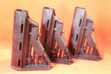 Three AR-15 adjustable butt stocks. Like new.