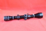 Western Field 4x40 post and crosshair rifle scope with rail mount rings. Used.