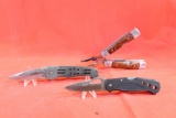 Three items. One large multi-tool, as new, made in China. One single blade Frost Cutlery lockback