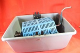 One Dillon medium/cob brass cleaning tumbler with tub. Used.