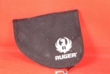 Small Ruger foam lined nylon zippered pistol case. Like new.