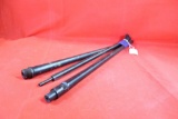 Three rifle barrels, Ruger, Winchester and one unknown. Used.