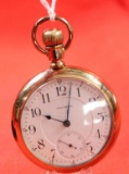 Waltham open face pocket watch, estimated production date 1899, 21 jewels, size 18. Serial#9007931,