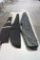 Three scoped gun cases. One hard plastic and two soft sided padded. Used.