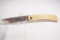 Carl Schlieper Hammer forged German made large sodbuster with 3.75 inch single blade. Synthetic