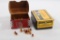 One unopened box 22 cal Speer varmint hollow point bullets, 52 gr 100 count and one box of 22 cal