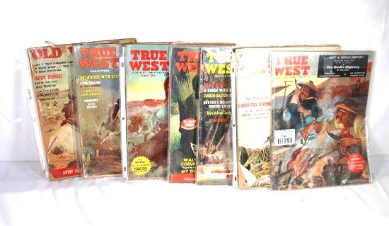 Nine True west and Old West magazines from 1963 to 1968