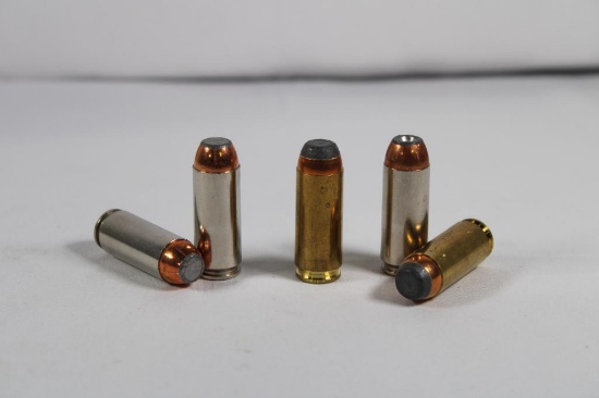 One box Magnum .50 Action Express 350 grain JSP and one partial box of mixed factory .50 Action