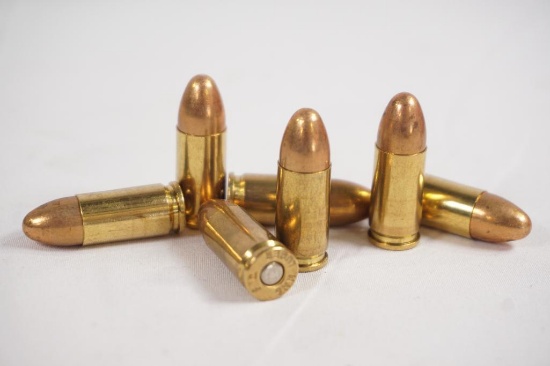 Two boxes of American Eagle 9mm Luger 115 gr FMJ, 100 count total