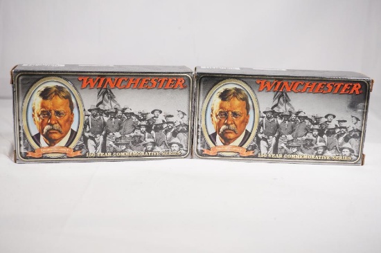 Two unopened boxes of Winchester 45 Colt 250 gr LFN with 150 year Commemorative Series boxes