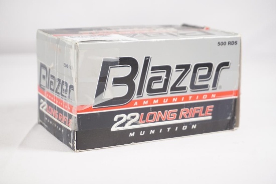 One brick of Blazer Ammunition 22 Long Rifle 40 gr, 500 count