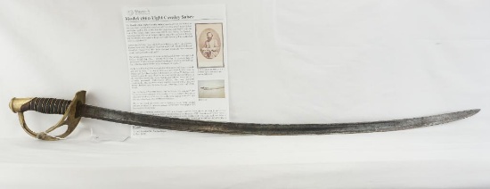 1858 Ames Model 1860 Cavalry Saber. Original metal sheath. All provenance in the form of researched