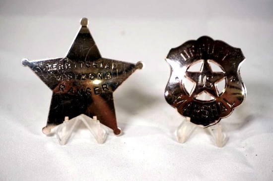 Two Sterling silver officers badges. Like new.