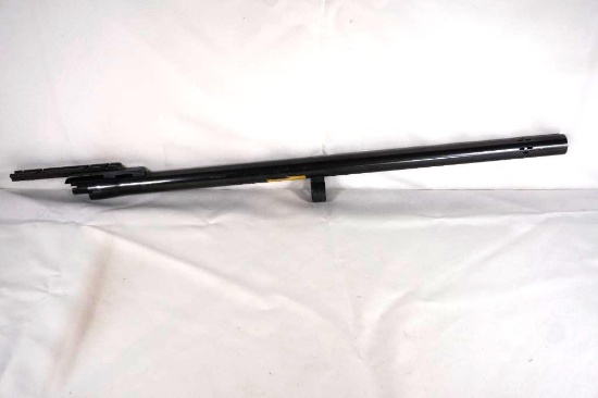 Remington 870 12ga barrel, 3" chamber, 24" blue ported heavy barrel, Extended rifle barrel. Used by