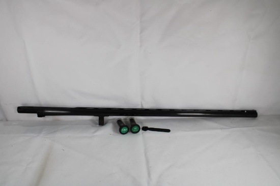 Franchi 48 AL 20ga, 2 3/4 " chamber, 28" barrel, vent rib, Franchoke with 3 chokes & wrench, blue.