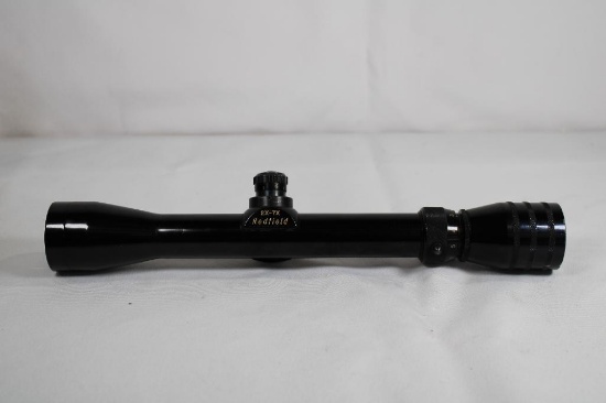 Redfield 2-7x32 duplex rifle scope with yardage gauge and second set of elevation, windage knobs.