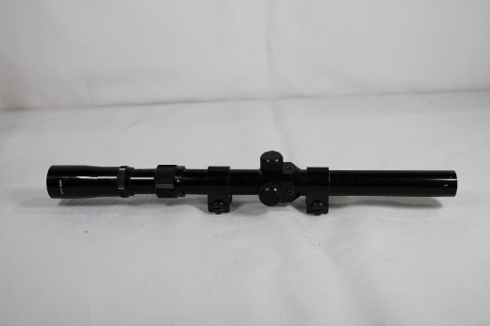 Tasco 3-6x15mm fine crosshairs, 22 riflescope. Used with rail mount rings.