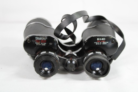 Tasco 8x40mm binoculars with case. Used.