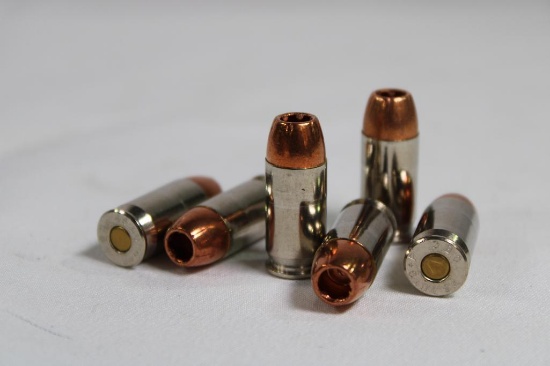 One box of MagTech First Defense 45 ACP+P 165gr SCHP. New, count 20.