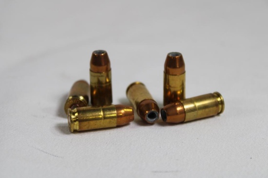 Partial box of Cor-Bon 9mm+P 115gr JHP. Count 11 and 3 fired cases.