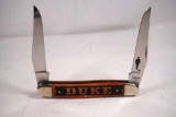 Case Muskrat two-blade folder with 3.0 inch blades. Brown bone scales with 