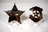 Two Sterling silver officers badges. Like new.