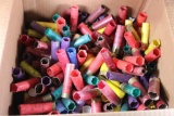 Two and 1/2 boxes of fired shotshell hulls. Mixed 12, 20 and 410ga.