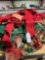 Christmas decorations, Bows and wreath. Used.