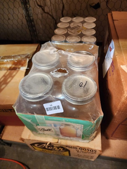 Five boxes of canning jars. Pint, quart and half gal. Not responsible for breakage during shipping.