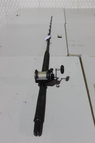 One Cast-Away 6 ft 7", Texas Tarpon Tamer deep sea bait rod and PENN bolt on bait reel. Used. Will