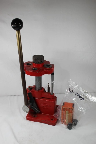 Lyman All-American turret press with accessories. Used in good condition.