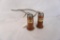 Two small Goldenrod oil cans.