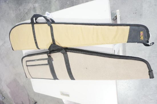 Two soft padded rifle cases. Used.