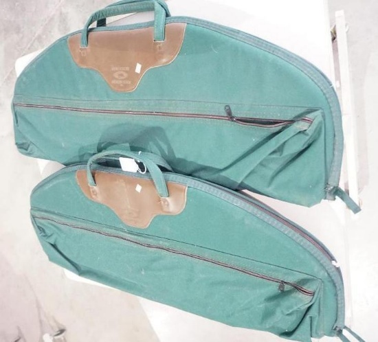 Two North American Group soft padded bow cases with arrow and parts pouch. Like new.