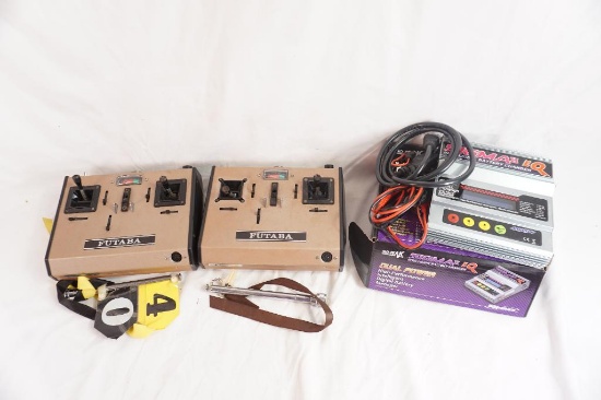 One Pro-Peak Sigma II EQ intelligent battery charger for RC batteries, in box, and Two Futaba hand